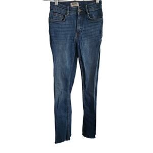 Zara Trafaluc Denim Collection Raw Hem Skinny High Waist Basic Jeans Pants 00